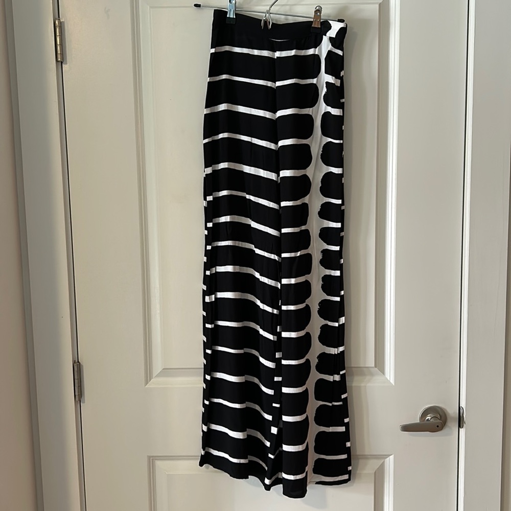 marimekko for Target High Waisted Wide Leg Black and White Flowy Pants